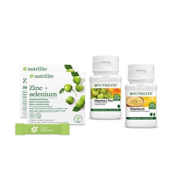 Para todas las personas que desean brindarle al sistema inmunitario un apoyo adicional durante las temporadas que lo desafían. ¡El paquete contiene Vitamina C Plus Nutrilite, Zinc + Selenio Nutrilite y Vitamina D Nutrilite!